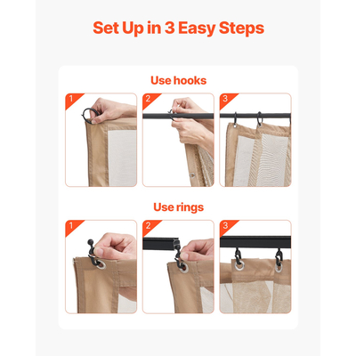 Ανταλλακτικό πλέγμα VEVOR για κιόσκι, μόνο δίχτυ, για βεράντα 10x10x7 πόδια