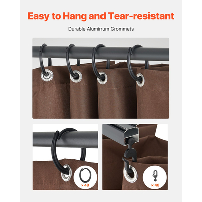 Κουρτίνα απορρήτου VEVOR Gazebo 10&#039; x 10&#039; x 6,9&#039; Αδιάβροχες κουρτίνες Gazebo Coffee