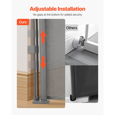 Πτυσσόμενη Πόρτα Μωρού VEVOR με Ύψος 870 mm, Επεκτείνεται σε Πλάτος 1800 mm, Παιδιά, Κατοικίδια, Γκρι