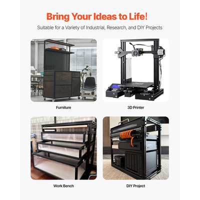 VEVOR 5 τεμάχια 78,7 ίντσες (2000 mm) Τ υποδοχή 2040 αλουμινίου εξώθησης ανοδιωμένη γραμμική ράγα