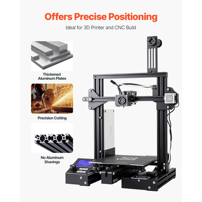 VEVOR 5 τεμάχια 59 ιντσών (1500 mm) με υποδοχή T 2040 από ανοδιωμένο αλουμίνιο εξώθησης γραμμική ράγα