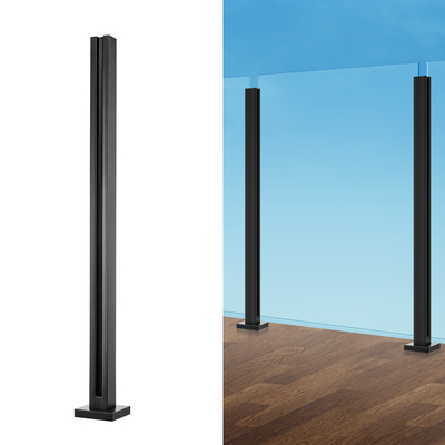 Στήριγμα κιγκλίδωμα VEVOR Glass 37,4" H για 0,39 "-0,47" Γυαλί μαύρο μαύρο