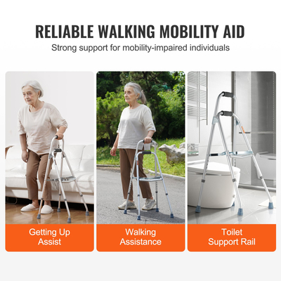 VEVOR Folding Hemi Walker One Arm Mobility Walker για ηλικιωμένους και ρυθμιζόμενο ύψος