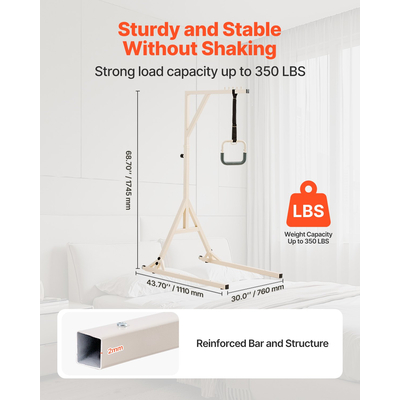 Τραπέζιο VEVOR για κινητικότητα κρεβατιού, χωρητικότητας 350 λιβρών, με 2 ρόδες