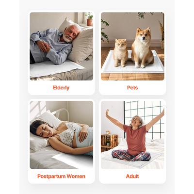 VEVOR Υποστρώματα μιας χρήσης 21" x 36" Επιθέματα για ακράτεια 48-συσκευασία Ενούρηση κρεβατιού