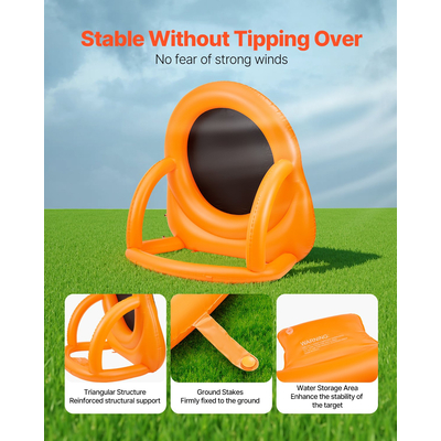 VEVOR Φουσκωτό Ποδόσφαιρο Βελών πάνω από 6 πόδια με 4 Kick Ball 6 Darts 6 Axe Pump