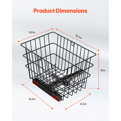 VEVOR Scooter Rear Basket Καλάθι βαρέως τύπου Mobility with Handle 1 in Receiver