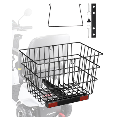 VEVOR Scooter Rear Basket Καλάθι βαρέως τύπου Mobility with Handle 1 in Receiver
