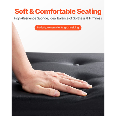 VEVOR Duet Πληκτρολόγιο πιάνου Πάγκος Αποθήκευση Κάθισμα με επένδυση Ξύλινο Σκαμπό βιβλιοθήκης νεσεσέρ