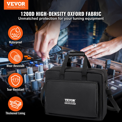 VEVOR Padded DJ Mixer Gig Bag, 1200D Oxford Fabric, DJ Gear Carry Bag with Storage Pocket 4,92 ft αφαιρούμενος ιμάντας ώμου 0,39 in Padding, 19,29 x 8,66 x 15,34 σε Storage Case για DJ