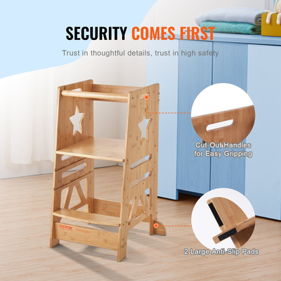 VEVOR Tower Σκαμπό για νήπια 3 επίπεδα ρυθμιζόμενο ύψος 350LBS Φόρτωση