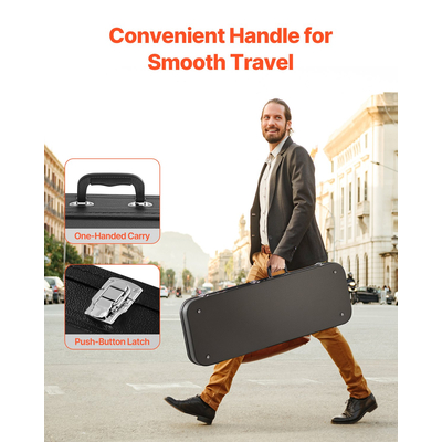 Σκληρή θήκη VEVOR Electric Guitar 43.11 in with Lock and Key για ηλεκτρική κιθάρα