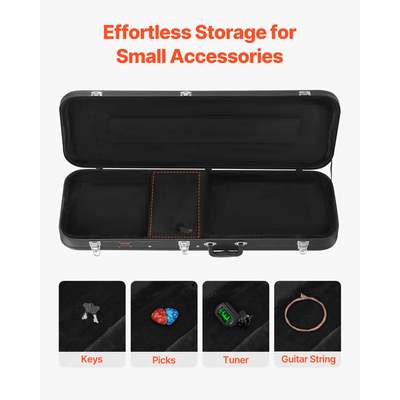 Σκληρή θήκη VEVOR Electric Guitar 43.11 in with Lock and Key για ηλεκτρική κιθάρα