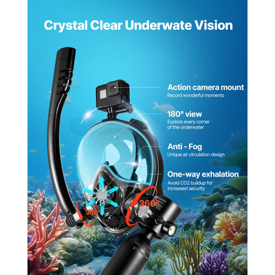VEVOR 0,5L Scuba Tank 32,81 ft Depth Diving Φορητή δεξαμενή κατάδυσης με αντλία