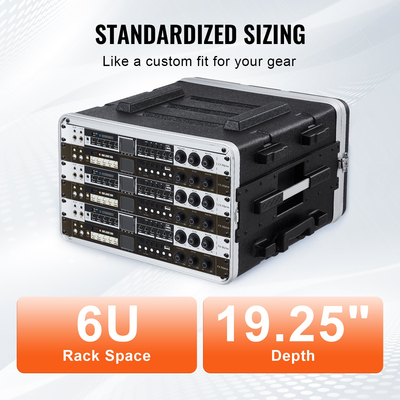 VEVOR 6U Rack Case Server Rack Cabinet 19 σε βάθος με λαβή κατασκευής ABS