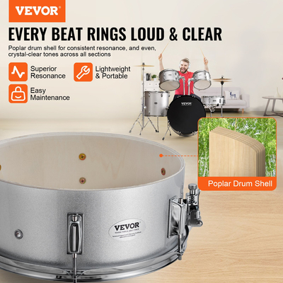 VEVOR Adult Drum Set 5-Pece 22 σε πλήρες σετ τυμπάνων πλήρους μεγέθους με βάση Throne