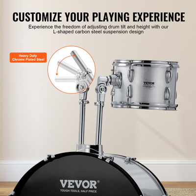 VEVOR Adult Drum Set 5-Pece 22 σε πλήρες σετ τυμπάνων πλήρους μεγέθους με βάση Throne
