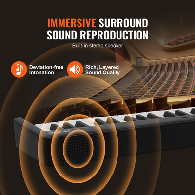 VEVOR 61 Πλήκτρο Πτυσσόμενο Πληκτρολόγιο Πιάνο Φορητό Πτυσσόμενο Πιάνο Bluetooth MIDI Μαύρο