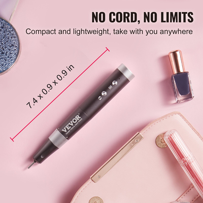 VEVOR Electric Cordless Nail Drill 30000RPM Επαναφορτιζόμενη μηχανή λίμας νυχιών E