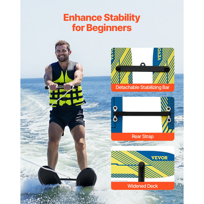 VEVOR 116,8 cm Συνδυαστικό σκι θαλάσσης για προπόνηση με ρυθμιζόμενους ιμάντες X-7