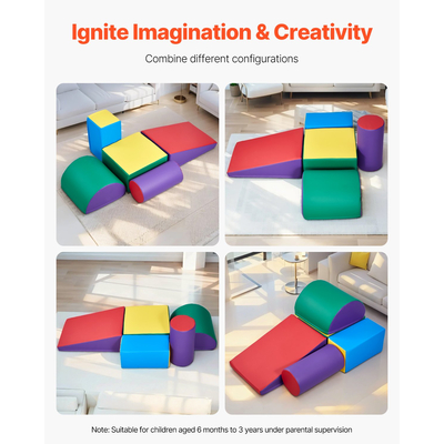 VEVOR Climbing Toys 5 Piece Foam Climbing Blocks για νήπια και παιδιά προσχολικής ηλικίας