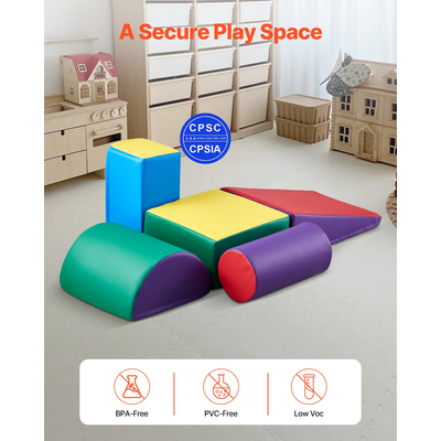 VEVOR Climbing Toys 5 Piece Foam Climbing Blocks για νήπια και παιδιά προσχολικής ηλικίας