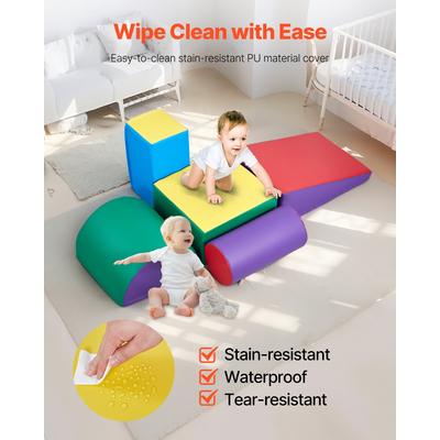 VEVOR Climbing Toys 5 Piece Foam Climbing Blocks για νήπια και παιδιά προσχολικής ηλικίας