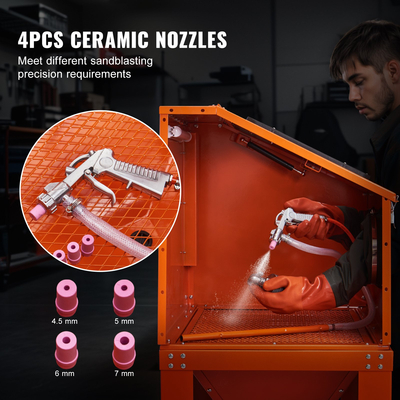 Ερμάριο αμμοβολής VEVOR 90 Gallon με σύστημα συλλογής σκόνης 1,8 γαλονιών