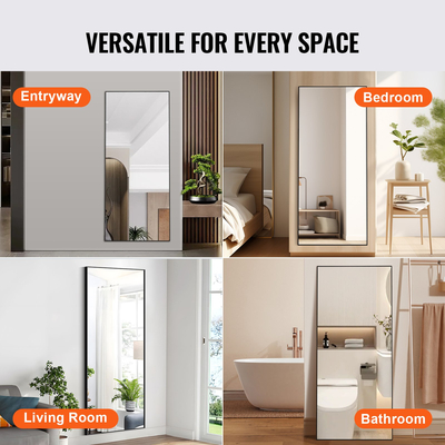 VEVOR Ολόσωμος καθρέφτης δαπέδου 71'' x 31'' Ελεύθερος όρθιος τοίχος Tempered