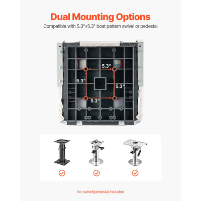 Πτυσσόμενο Μαξιλάρι Σφουγγάρι για Κάθισμα Σκάφους VEVOR Ψηλή πλάτη Πτυσσόμενη