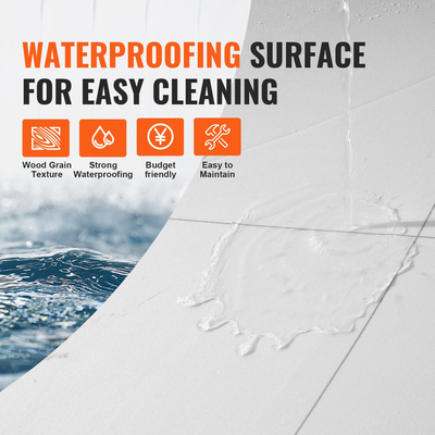 VEVOR Αυτοκόλλητα πλακάκια δαπέδου βινυλίου 390 x 23,6 ιντσών, 1,5 χιλιοστά πάχους ξεφλούδισμα & ραβδί, υφή λευκού μαρμάρου DIY δάπεδο για κουζίνα, τραπεζαρία, υπνοδωμάτια & μπάνια, Εύκολη διακόσμηση σπιτιού