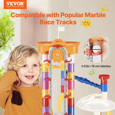 VEVOR Marble Run Set 230 ΤΕΜ με Μηχανοκίνητο Ανελκυστήρα Εκπαιδευτικό δώρο για παιδιά