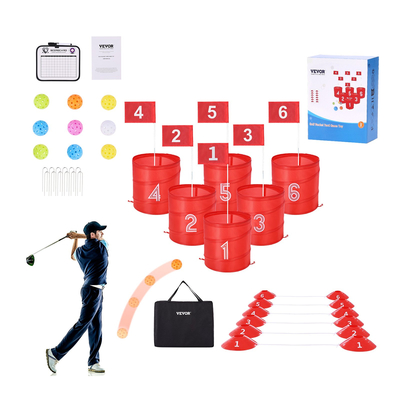 VEVOR Backyard Golf Game 6 Hole Portable Bucket Game Golf για παιδιά και ενήλικες