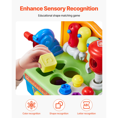 VEVOR Μουσικός Πάγκος Εργασίας για Μικρό Παιχνίδι 2 ετών+ Πάγκος εργασίας Μουσικής Εκμάθησης