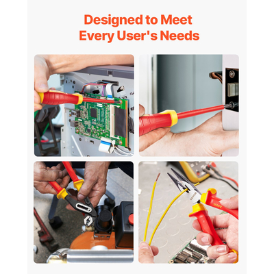 Σετ μονωμένων κατσαβιδιών VEVOR Σετ εργαλείων με μόνωση 12 τεμαχίων για ηλεκτρολόγους