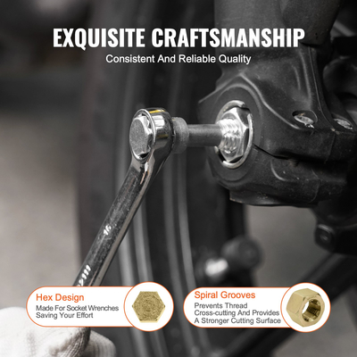 VEVOR 49PCS Set Thread Chaser UNC UNF Metric Thread Restorer Rethreading