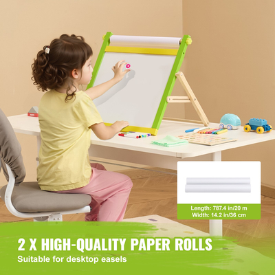 Σετ αξεσουάρ VEVOR Easel Chalk & Markers & Paper Rolls 32PCS για επιτραπέζιο καβαλέτο