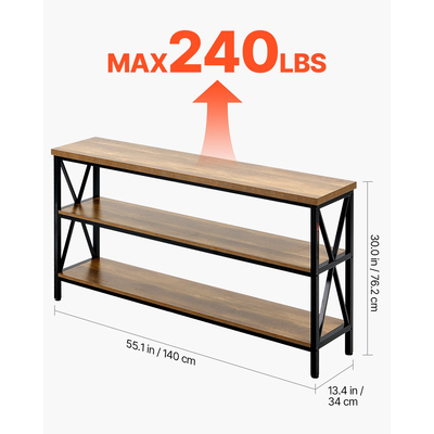 VEVOR Στενή κονσόλα Καναπές Τραπέζι Τραπέζι καναπέ 55,1 in for Entryway & Living Room