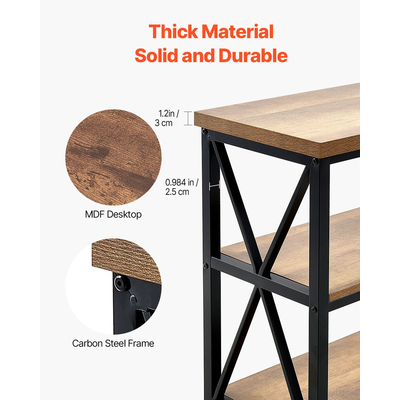 VEVOR Στενή κονσόλα Καναπές Τραπέζι Τραπέζι καναπέ 55,1 in for Entryway & Living Room