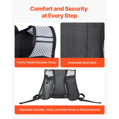 Σακίδιο πλάτης VEVOR Lightweight Hydration Pack 2L Water Bladder Biking Πεζοπορία τρέξιμο