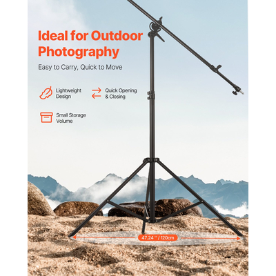 Φωτογραφική βάση VEVOR Air Cushioned Aluminium Photography Stand με ρυθμιζόμενο βραχίονα μπούμας