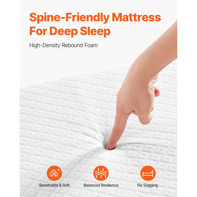 Πτυσσόμενο κρεβάτι VEVOR Πτυσσόμενο κρεβάτι με στρώμα αφρού 4 ιντσών για ενήλικες και επισκέπτες