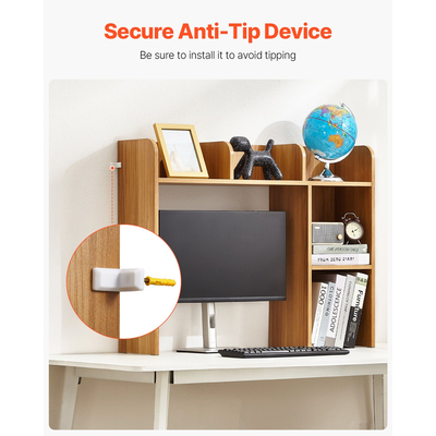 VEVOR Desktop Bookshelf Wood Desktop Storage Organizer 2-Tier για γραφείο και σπίτι