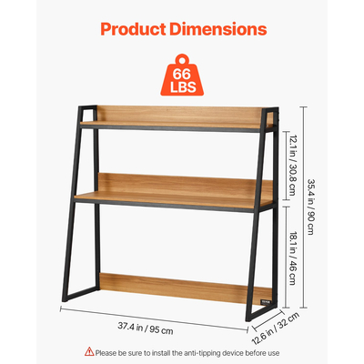 VEVOR Desktop Bookshelf Desktop Storage Organizer 2-Tier για γραφείο και σπίτι