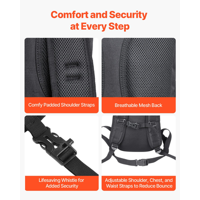 VEVOR Tactical Molle Hydration Pack Σακίδιο πλάτης 3L TPU Water Bladder Πεζοπορία Πεζοπορία