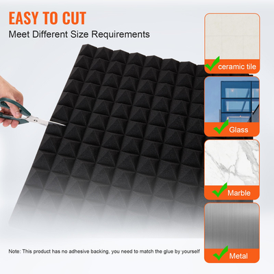 VEVOR Acoustic Foam Panels 4 Pack 48 x 24 x 2 in για τοίχο και οροφή στούντιο