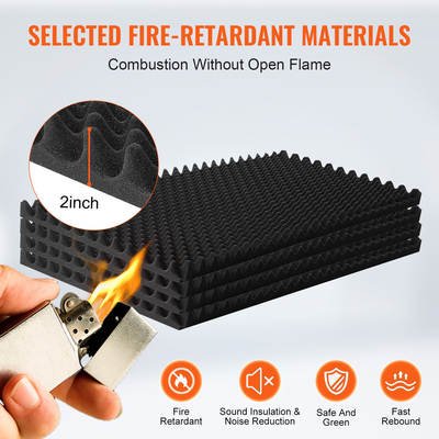 VEVOR Acoustic Foam Panels 4 Pack 48 x 24 x 2 in για τοίχο και οροφή στούντιο