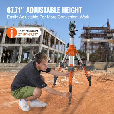 Βάση τριπόδου επιπέδου λέιζερ VEVOR 5/8"-11 νήματα 27.16-67.71 σε ρύθμιση ύψους