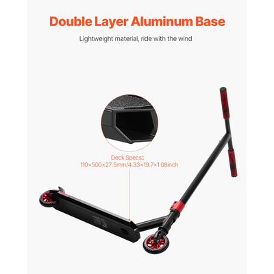 VEVOR Stunt Scooter Street Trick Scooters για Παιδιά Ενήλικες Κατάστρωμα διπλού στρώματος