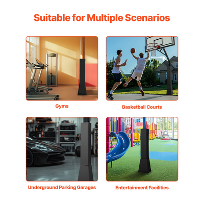 VEVOR 163cm Μπακετάκι Μπάσκετ Παντός καιρού Ανθεκτικό Γάπεδο 18x18 σε τετράγωνο κοντάρι